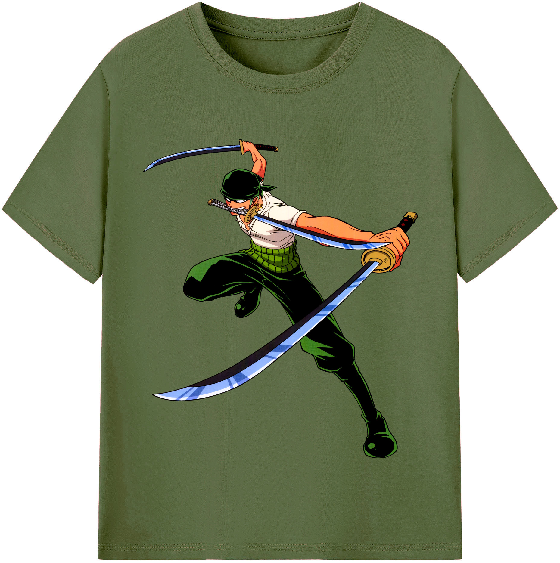 ワンピース ロロノア・ゾロ ONE PIECE Roronoa Zoro 綿100％半袖Tシャツ（フロントプリント）